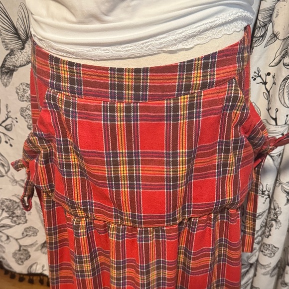 Plaid Red Maxi Skirt - Picture 5 of 7